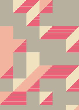 Edward Zajec 'in 1971' deki Il Cubo 'sunun uygulanması. Esasen 8 taştan oluşan bir Truchet fayans seti ve yerleştirme sanatı illüstrasyonu için kurallar