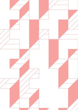 Edward Zajec 'in 1971' deki Il Cubo 'sunun uygulanması. Esasen 8 taştan oluşan bir Truchet fayans seti ve yerleştirme sanatı illüstrasyonu için kurallar