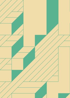 Edward Zajec 'in 1971' deki Il Cubo 'sunun uygulanması. Esasen 8 taştan oluşan bir Truchet fayans seti ve yerleştirme sanatı illüstrasyonu için kurallar