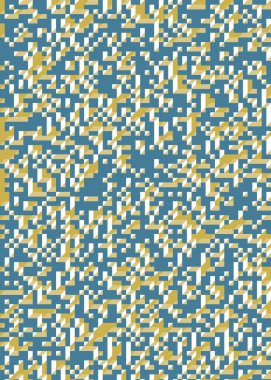 Edward Zajec 'in 1971' deki Il Cubo 'sunun uygulanması. Esasen 8 taştan oluşan bir Truchet fayans seti ve yerleştirme sanatı illüstrasyonu için kurallar