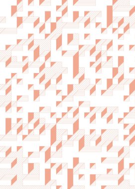 Edward Zajec 'in 1971' deki Il Cubo 'sunun uygulanması. Esasen 8 taştan oluşan bir Truchet fayans seti ve yerleştirme sanatı illüstrasyonu için kurallar