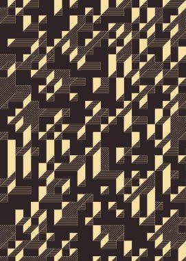 Edward Zajec 'in 1971' deki Il Cubo 'sunun uygulanması. Esasen 8 taştan oluşan bir Truchet fayans seti ve yerleştirme sanatı illüstrasyonu için kurallar