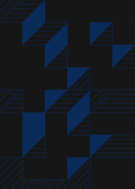 Edward Zajec 'in 1971' deki Il Cubo 'sunun uygulanması. Esasen 8 taştan oluşan bir Truchet fayans seti ve yerleştirme sanatı illüstrasyonu için kurallar