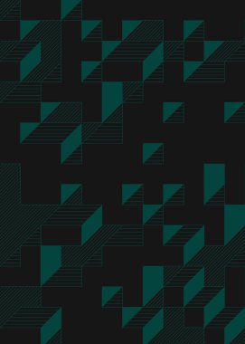 Edward Zajec 'in 1971' deki Il Cubo 'sunun uygulanması. Esasen 8 taştan oluşan bir Truchet fayans seti ve yerleştirme sanatı illüstrasyonu için kurallar