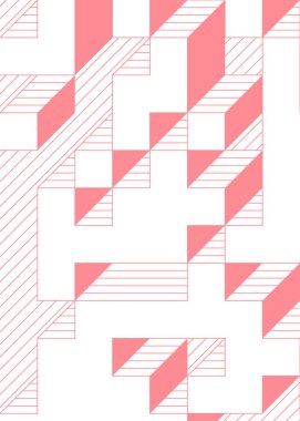 Edward Zajec 'in 1971' deki Il Cubo 'sunun uygulanması. Esasen 8 taştan oluşan bir Truchet fayans seti ve yerleştirme sanatı illüstrasyonu için kurallar