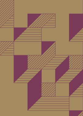 Edward Zajec 'in 1971' deki Il Cubo 'sunun uygulanması. Esasen 8 taştan oluşan bir Truchet fayans seti ve yerleştirme sanatı illüstrasyonu için kurallar