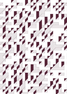 Edward Zajec 'in 1971' deki Il Cubo 'sunun uygulanması. Esasen 8 taştan oluşan bir Truchet fayans seti ve yerleştirme sanatı illüstrasyonu için kurallar