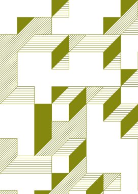 Edward Zajec 'in 1971' deki Il Cubo 'sunun uygulanması. Esasen 8 taştan oluşan bir Truchet fayans seti ve yerleştirme sanatı illüstrasyonu için kurallar