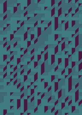 Edward Zajec 'in 1971' deki Il Cubo 'sunun uygulanması. Esasen 8 taştan oluşan bir Truchet fayans seti ve yerleştirme sanatı illüstrasyonu için kurallar