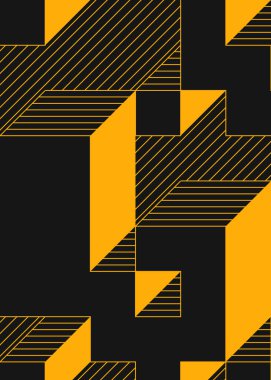 Edward Zajec 'in 1971' deki Il Cubo 'sunun uygulanması. Esasen 8 taştan oluşan bir Truchet fayans seti ve yerleştirme sanatı illüstrasyonu için kurallar