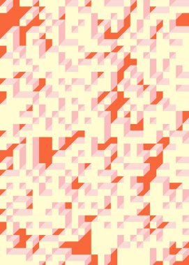 Edward Zajec 'in 1971' deki Il Cubo 'sunun uygulanması. Esasen 8 taştan oluşan bir Truchet fayans seti ve yerleştirme sanatı illüstrasyonu için kurallar