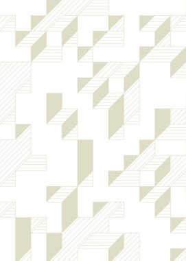 Edward Zajec 'in 1971' deki Il Cubo 'sunun uygulanması. Esasen 8 taştan oluşan bir Truchet fayans seti ve yerleştirme sanatı illüstrasyonu için kurallar