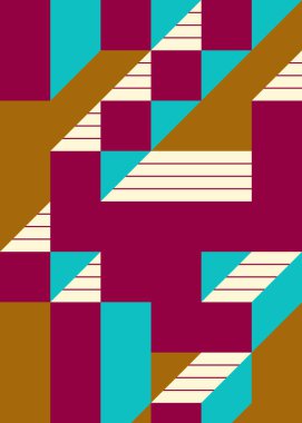 Edward Zajec 'in 1971' deki Il Cubo 'sunun uygulanması. Esasen 8 taştan oluşan bir Truchet fayans seti ve yerleştirme sanatı illüstrasyonu için kurallar