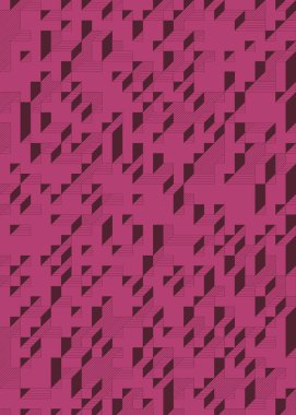 Edward Zajec 'in 1971' deki Il Cubo 'sunun uygulanması. Esasen 8 taştan oluşan bir Truchet fayans seti ve yerleştirme sanatı illüstrasyonu için kurallar