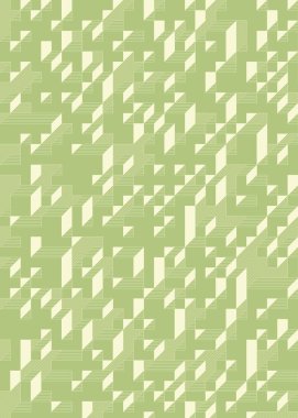 Edward Zajec 'in 1971' deki Il Cubo 'sunun uygulanması. Esasen 8 taştan oluşan bir Truchet fayans seti ve yerleştirme sanatı illüstrasyonu için kurallar