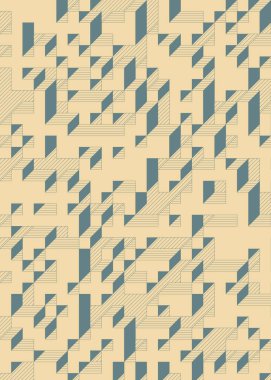 Edward Zajec 'in 1971' deki Il Cubo 'sunun uygulanması. Esasen 8 taştan oluşan bir Truchet fayans seti ve yerleştirme sanatı illüstrasyonu için kurallar