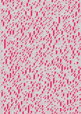 Edward Zajec 'in 1971' deki Il Cubo 'sunun uygulanması. Esasen 8 taştan oluşan bir Truchet fayans seti ve yerleştirme sanatı illüstrasyonu için kurallar