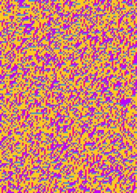 Edward Zajec 'in 1971' deki Il Cubo 'sunun uygulanması. Esasen 8 taştan oluşan bir Truchet fayans seti ve yerleştirme sanatı illüstrasyonu için kurallar