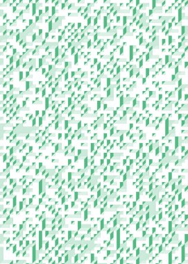 Edward Zajec 'in 1971' deki Il Cubo 'sunun uygulanması. Esasen 8 taştan oluşan bir Truchet fayans seti ve yerleştirme sanatı illüstrasyonu için kurallar