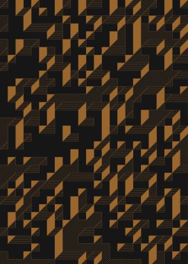 Edward Zajec 'in 1971' deki Il Cubo 'sunun uygulanması. Esasen 8 taştan oluşan bir Truchet fayans seti ve yerleştirme sanatı illüstrasyonu için kurallar