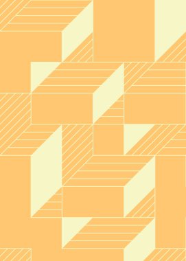 Edward Zajec 'in 1971' deki Il Cubo 'sunun uygulanması. Esasen 8 taştan oluşan bir Truchet fayans seti ve yerleştirme sanatı illüstrasyonu için kurallar