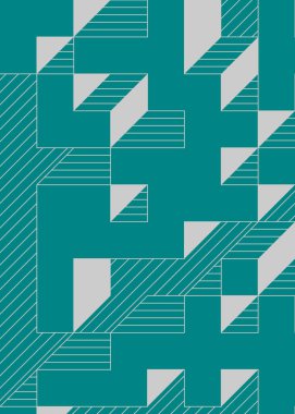 Edward Zajec 'in 1971' deki Il Cubo 'sunun uygulanması. Esasen 8 taştan oluşan bir Truchet fayans seti ve yerleştirme sanatı illüstrasyonu için kurallar