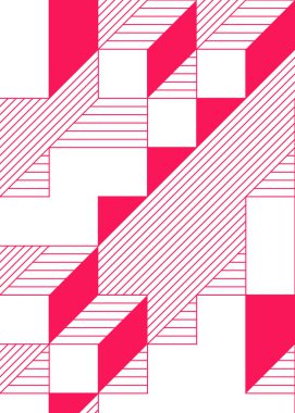 Edward Zajec 'in 1971' deki Il Cubo 'sunun uygulanması. Esasen 8 taştan oluşan bir Truchet fayans seti ve yerleştirme sanatı illüstrasyonu için kurallar