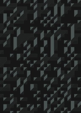 Edward Zajec 'in 1971' deki Il Cubo 'sunun uygulanması. Esasen 8 taştan oluşan bir Truchet fayans seti ve yerleştirme sanatı illüstrasyonu için kurallar