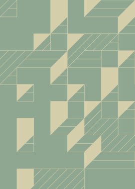 Edward Zajec 'in 1971' deki Il Cubo 'sunun uygulanması. Esasen 8 taştan oluşan bir Truchet fayans seti ve yerleştirme sanatı illüstrasyonu için kurallar