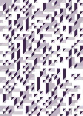 Edward Zajec 'in 1971' deki Il Cubo 'sunun uygulanması. Esasen 8 taştan oluşan bir Truchet fayans seti ve yerleştirme sanatı illüstrasyonu için kurallar