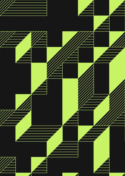 Edward Zajec 'in 1971' deki Il Cubo 'sunun uygulanması. Esasen 8 taştan oluşan bir Truchet fayans seti ve yerleştirme sanatı illüstrasyonu için kurallar