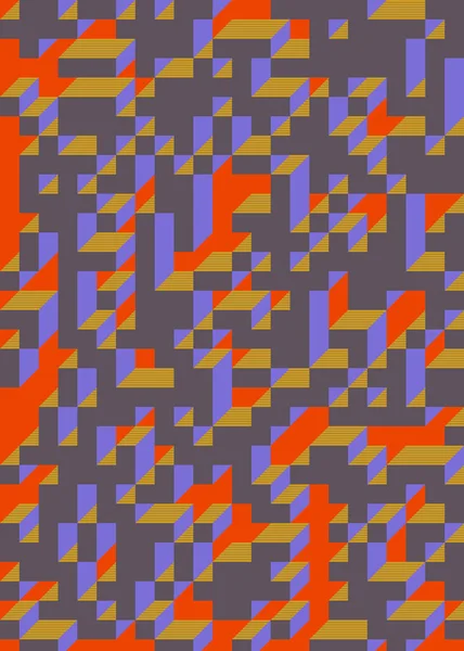 Edward Zajec 'in 1971' deki Il Cubo 'sunun uygulanması. Esasen 8 taştan oluşan bir Truchet fayans seti ve yerleştirme sanatı illüstrasyonu için kurallar