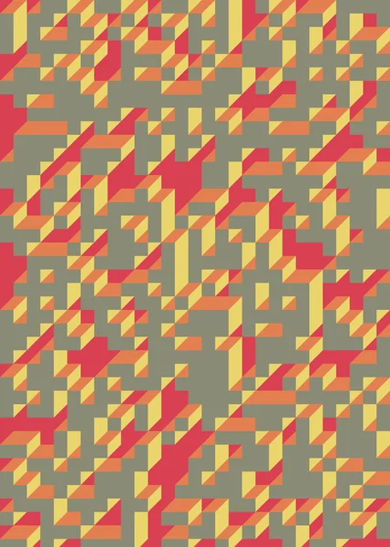 Edward Zajec 'in 1971' deki Il Cubo 'sunun uygulanması. Esasen 8 taştan oluşan bir Truchet fayans seti ve yerleştirme sanatı illüstrasyonu için kurallar