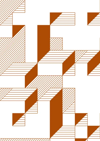 Edward Zajec 'in 1971' deki Il Cubo 'sunun uygulanması. Esasen 8 taştan oluşan bir Truchet fayans seti ve yerleştirme sanatı illüstrasyonu için kurallar