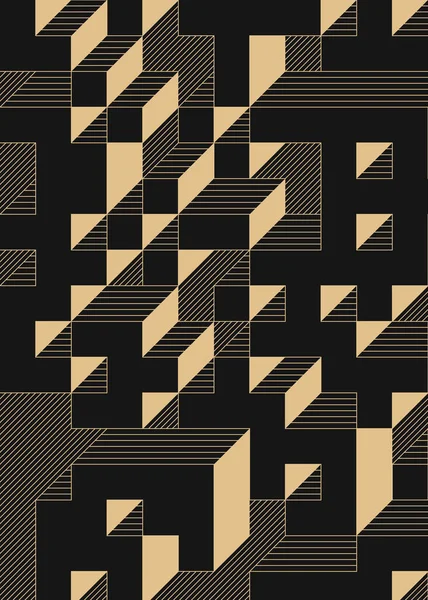 Edward Zajec 'in 1971' deki Il Cubo 'sunun uygulanması. Esasen 8 taştan oluşan bir Truchet fayans seti ve yerleştirme sanatı illüstrasyonu için kurallar