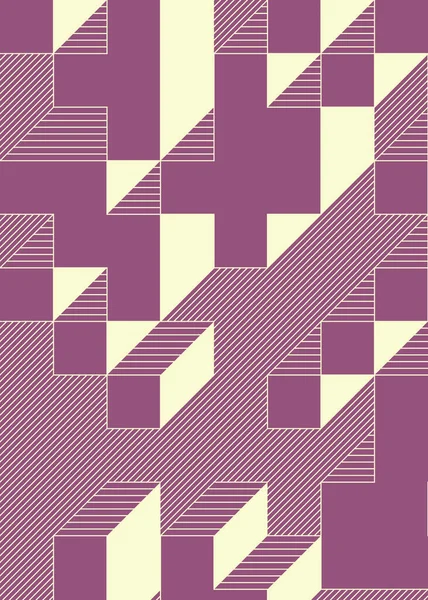 Edward Zajec 'in 1971' deki Il Cubo 'sunun uygulanması. Esasen 8 taştan oluşan bir Truchet fayans seti ve yerleştirme sanatı illüstrasyonu için kurallar