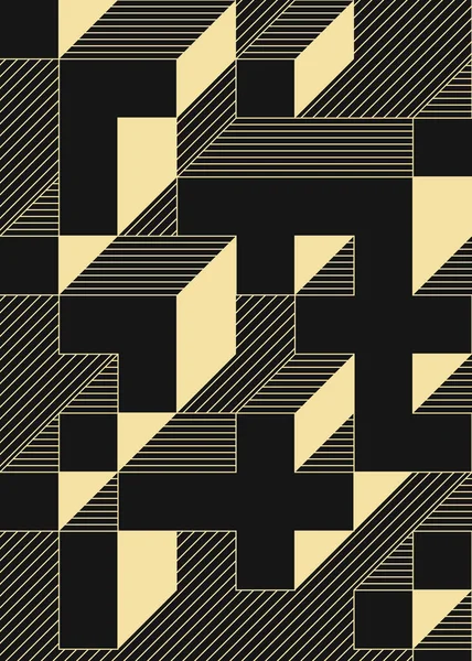 Edward Zajec 'in 1971' deki Il Cubo 'sunun uygulanması. Esasen 8 taştan oluşan bir Truchet fayans seti ve yerleştirme sanatı illüstrasyonu için kurallar