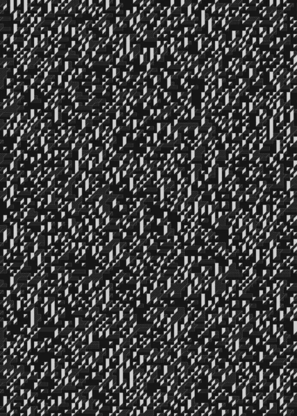 Edward Zajec 'in 1971' deki Il Cubo 'sunun uygulanması. Esasen 8 taştan oluşan bir Truchet fayans seti ve yerleştirme sanatı illüstrasyonu için kurallar