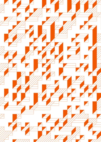 Edward Zajec 'in 1971' deki Il Cubo 'sunun uygulanması. Esasen 8 taştan oluşan bir Truchet fayans seti ve yerleştirme sanatı illüstrasyonu için kurallar