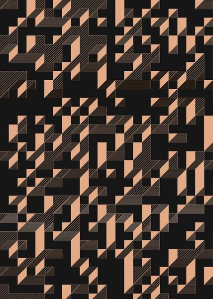 Edward Zajec 'in 1971' deki Il Cubo 'sunun uygulanması. Esasen 8 taştan oluşan bir Truchet fayans seti ve yerleştirme sanatı illüstrasyonu için kurallar