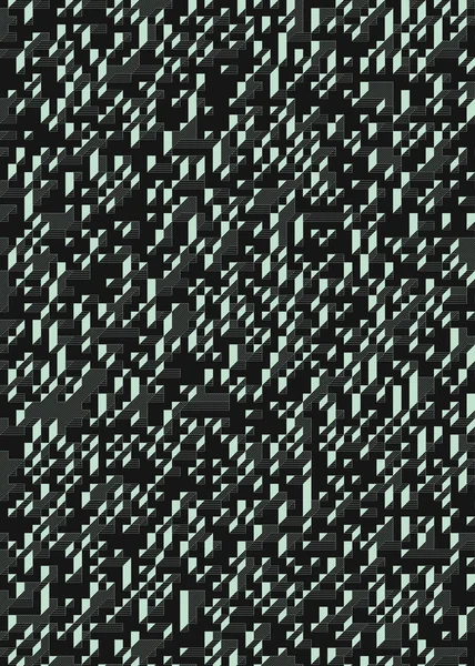 Edward Zajec 'in 1971' deki Il Cubo 'sunun uygulanması. Esasen 8 taştan oluşan bir Truchet fayans seti ve yerleştirme sanatı illüstrasyonu için kurallar