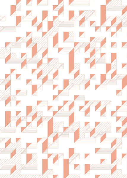 Edward Zajec 'in 1971' deki Il Cubo 'sunun uygulanması. Esasen 8 taştan oluşan bir Truchet fayans seti ve yerleştirme sanatı illüstrasyonu için kurallar