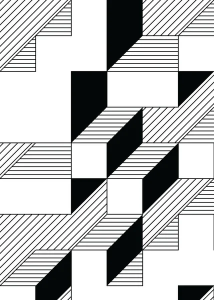 Edward Zajec 'in 1971' deki Il Cubo 'sunun uygulanması. Esasen 8 taştan oluşan bir Truchet fayans seti ve yerleştirme sanatı illüstrasyonu için kurallar