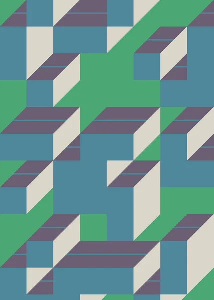 Implementation Edward Zajec Cubo 1971 Essentially Truchet Tile Set Tiles — Vector de stock