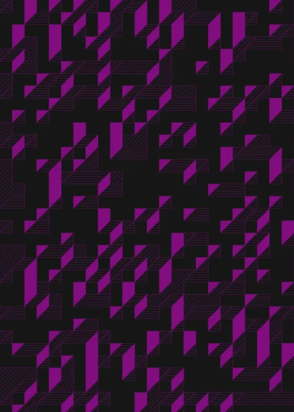 Edward Zajec 'in 1971' deki Il Cubo 'sunun uygulanması. Esasen 8 taştan oluşan bir Truchet fayans seti ve yerleştirme sanatı illüstrasyonu için kurallar