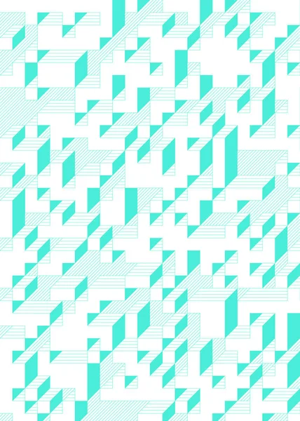 Edward Zajec 'in 1971' deki Il Cubo 'sunun uygulanması. Esasen 8 taştan oluşan bir Truchet fayans seti ve yerleştirme sanatı illüstrasyonu için kurallar