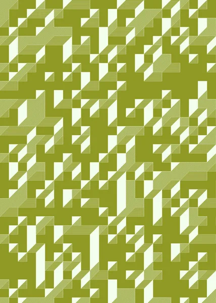 Edward Zajec 'in 1971' deki Il Cubo 'sunun uygulanması. Esasen 8 taştan oluşan bir Truchet fayans seti ve yerleştirme sanatı illüstrasyonu için kurallar