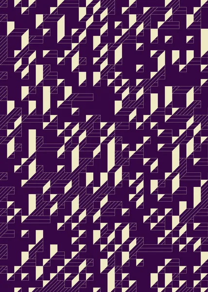 Edward Zajec 'in 1971' deki Il Cubo 'sunun uygulanması. Esasen 8 taştan oluşan bir Truchet fayans seti ve yerleştirme sanatı illüstrasyonu için kurallar