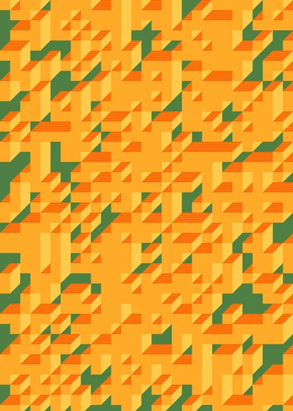 Edward Zajec 'in 1971' deki Il Cubo 'sunun uygulanması. Esasen 8 taştan oluşan bir Truchet fayans seti ve yerleştirme sanatı illüstrasyonu için kurallar