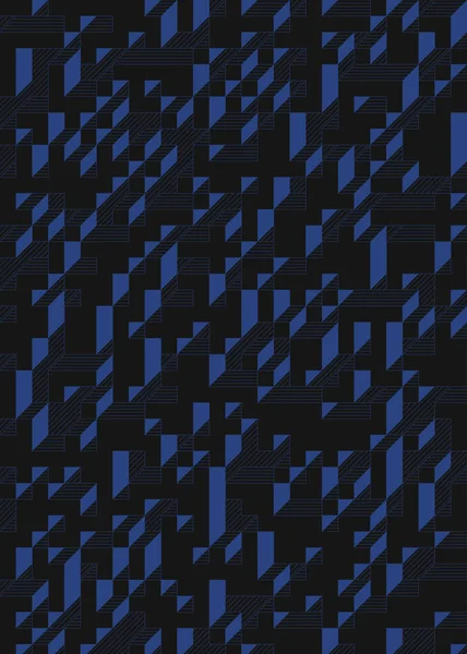 Edward Zajec 'in 1971' deki Il Cubo 'sunun uygulanması. Esasen 8 taştan oluşan bir Truchet fayans seti ve yerleştirme sanatı illüstrasyonu için kurallar